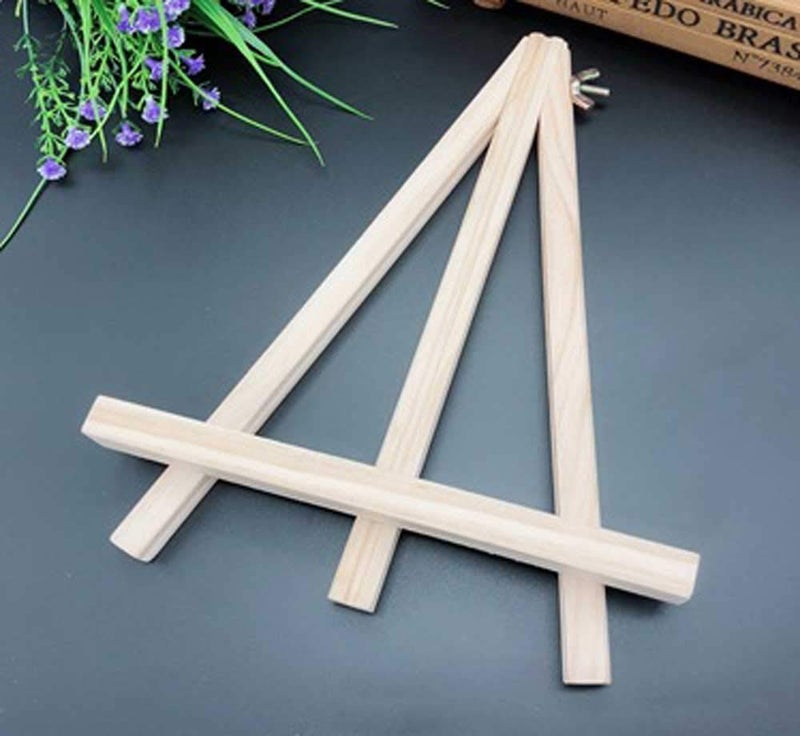ANDES 9.4 Inches Tall Wood Easels Set of Tabletop Display Easels, Art Craft Painting Easel Stand for Artist Adults Students (6pack) - Image 5
